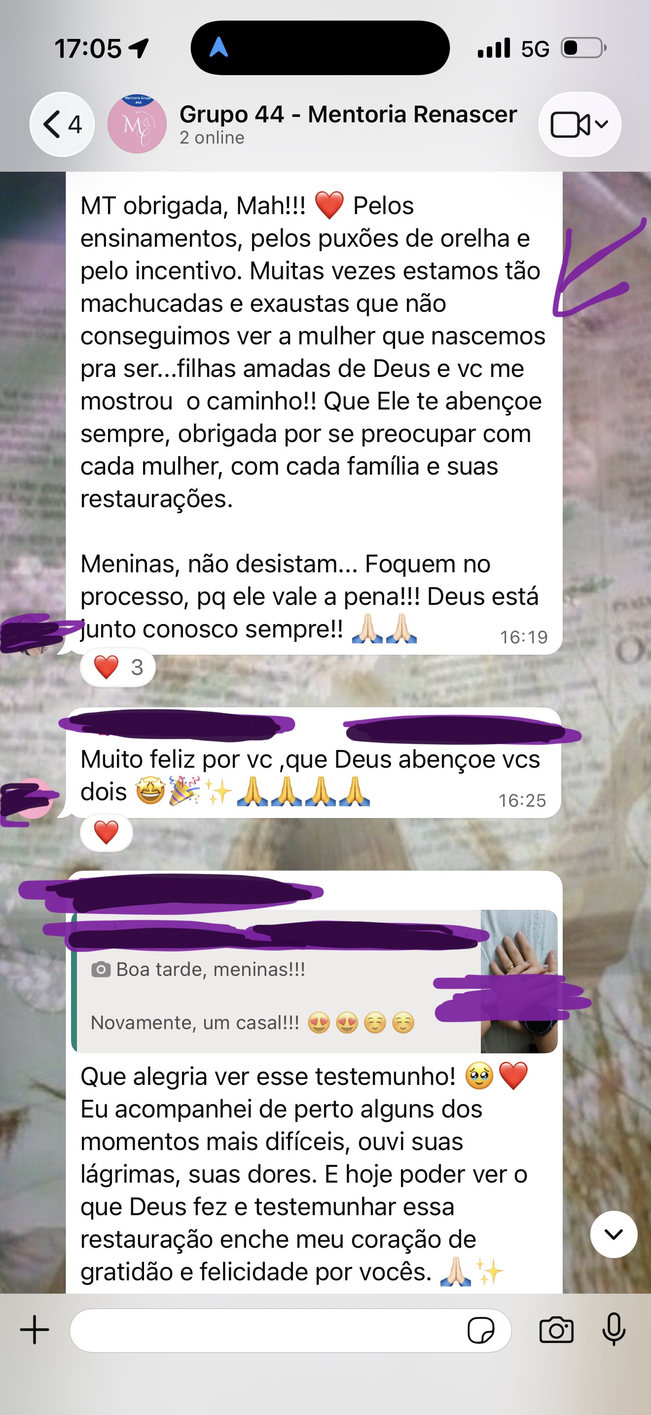 Mensagem real de aluna do Código Secreto do Amor — depoimento 10