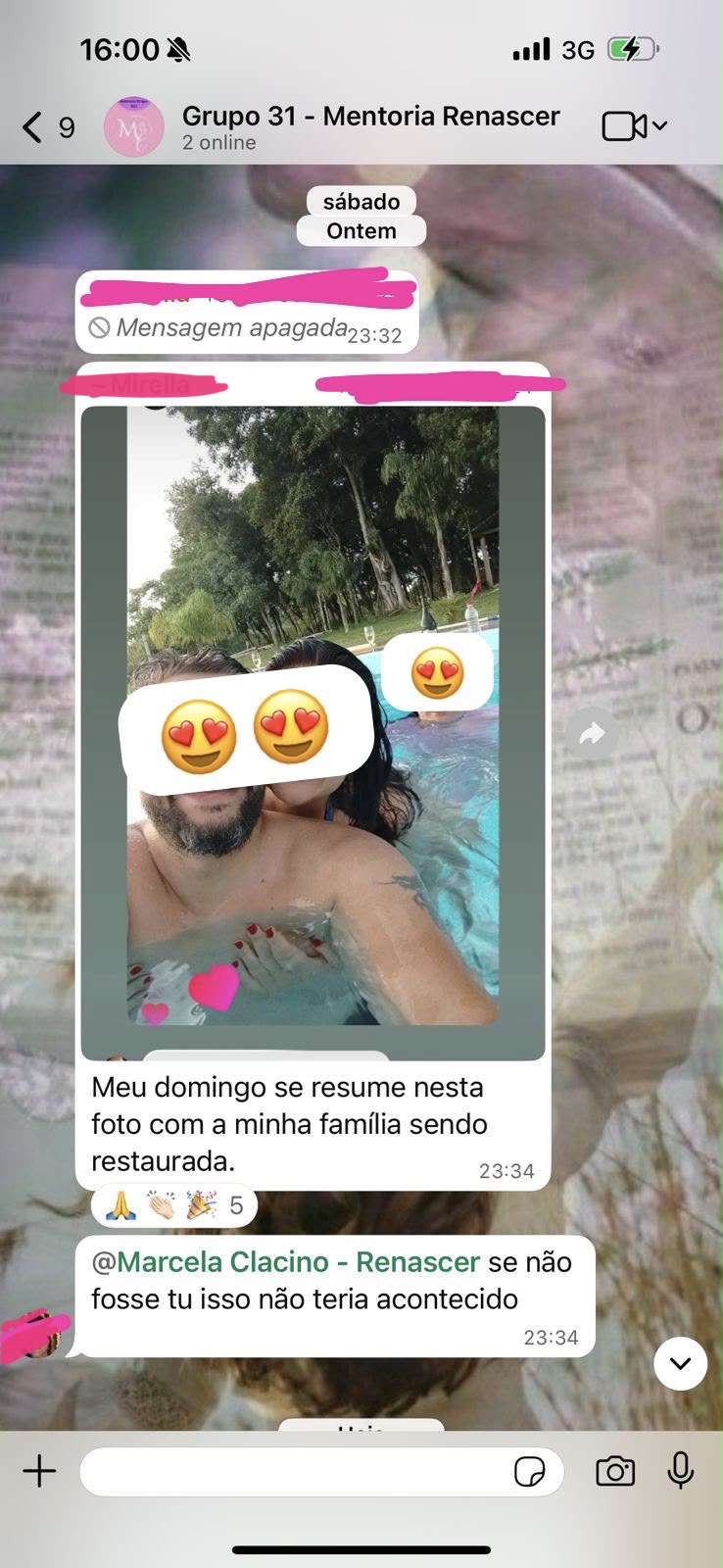 Mensagem real de aluna do Código Secreto do Amor — depoimento 8